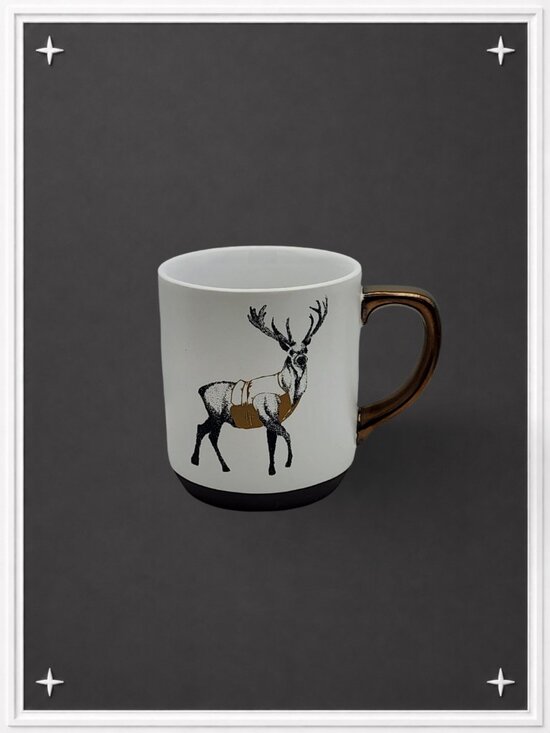 Threshold Other - Stag Deer Metallic Bronze Stoneware Coffee Mug by Threshold